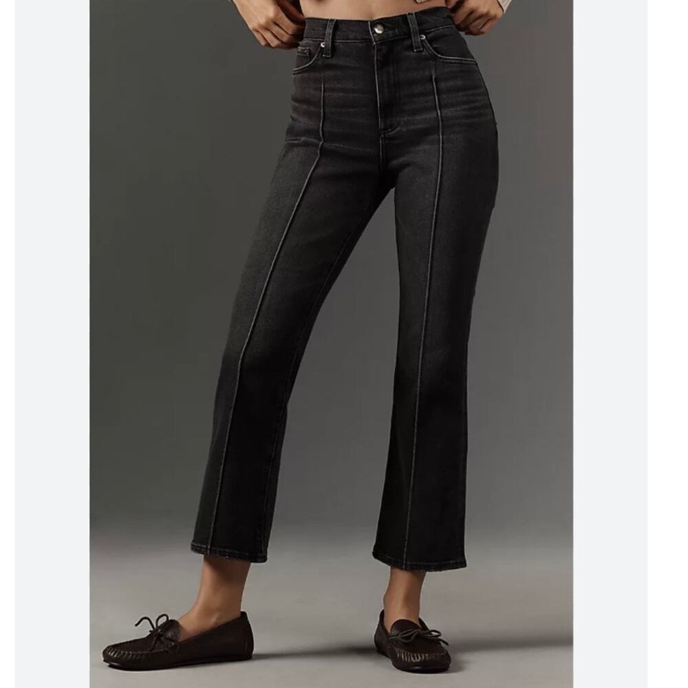 Pistola Lennon Pintuck High-Rise Crop Flare Jeans Size 28